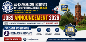 -Khwarizmi Institute Jobs 2026 – Apply Online for Research & IT Vacancies at UET Lahore